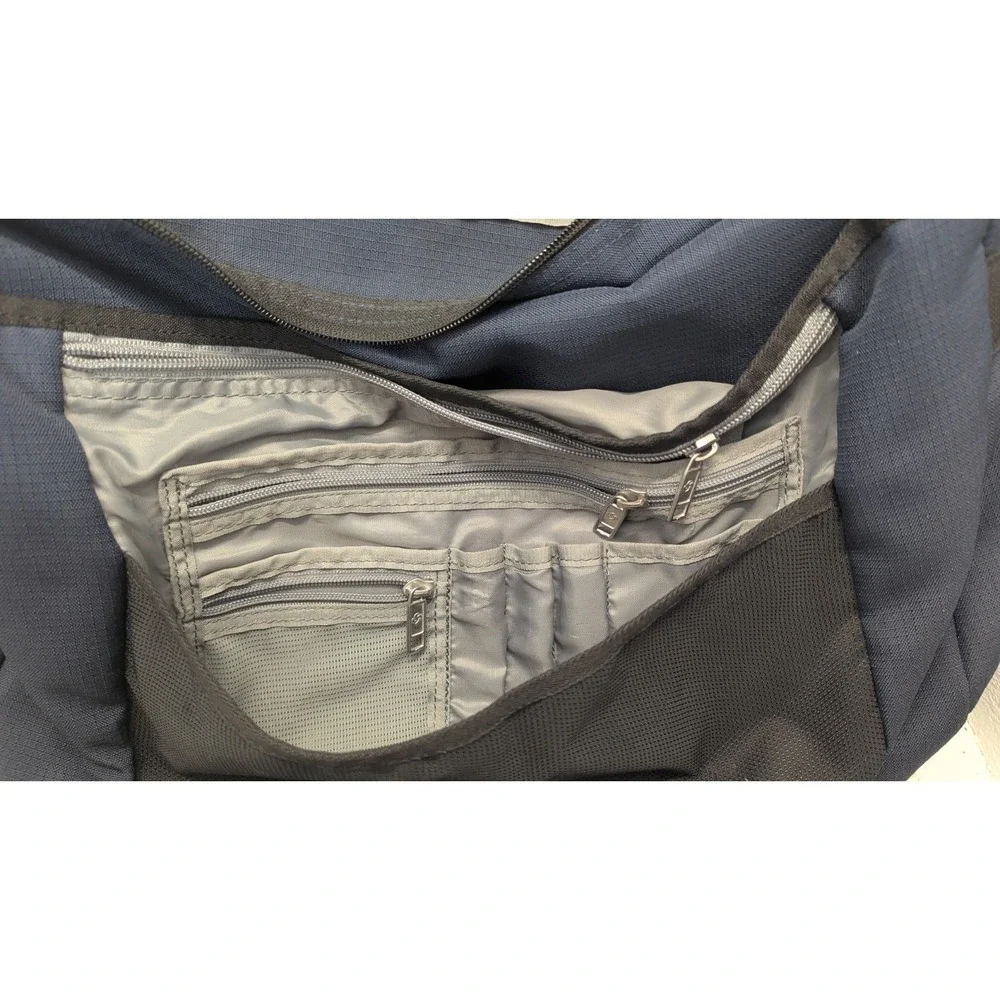 Samsonite Gray Laptop Messenger Bag Padded Shoulder Business Travel Briefcase